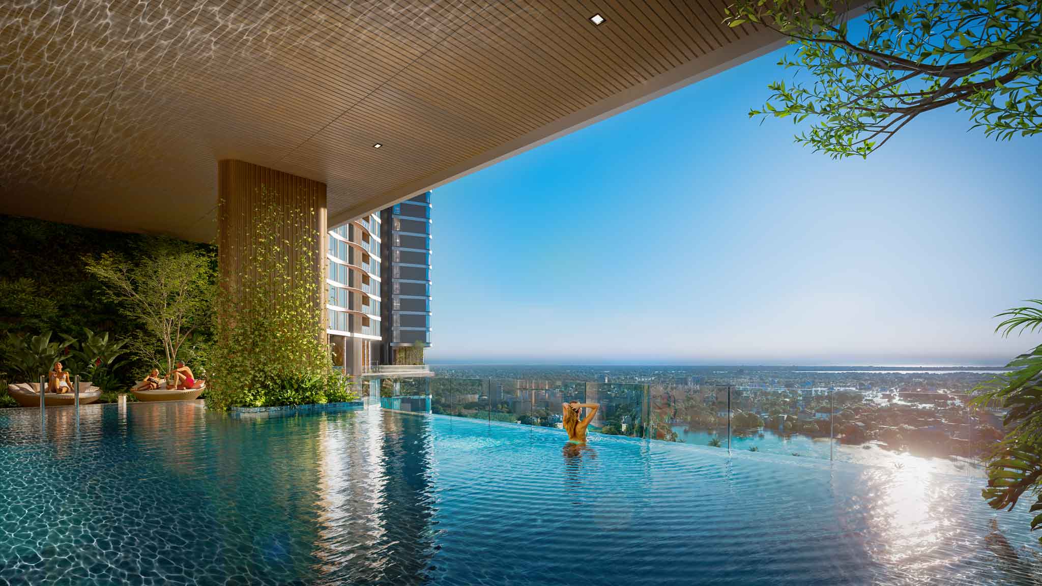 Hồ bơi vô cực giữ nước 27 độ Palm River