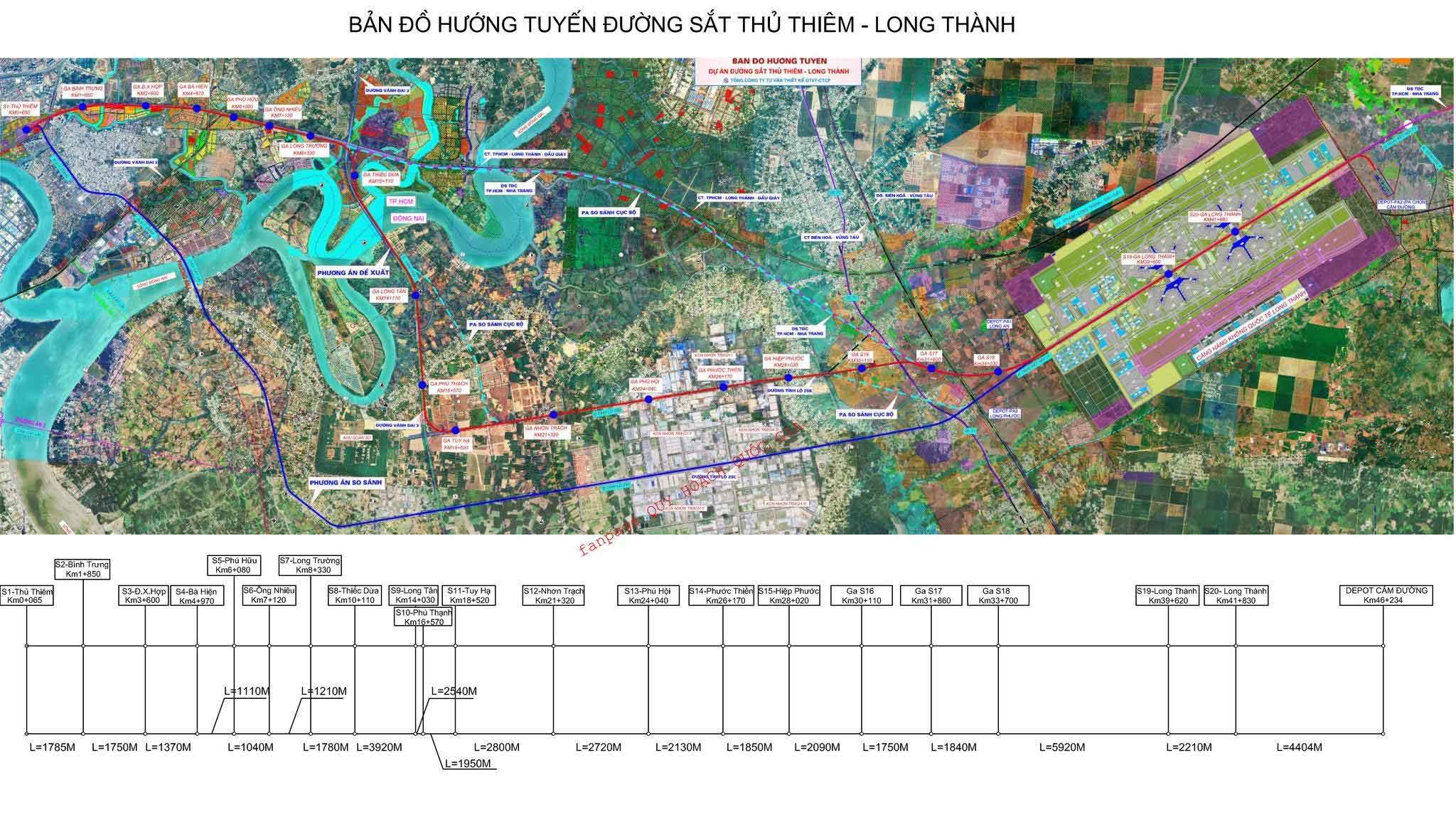 Thu Thiem Long Thanh railway station map 2026