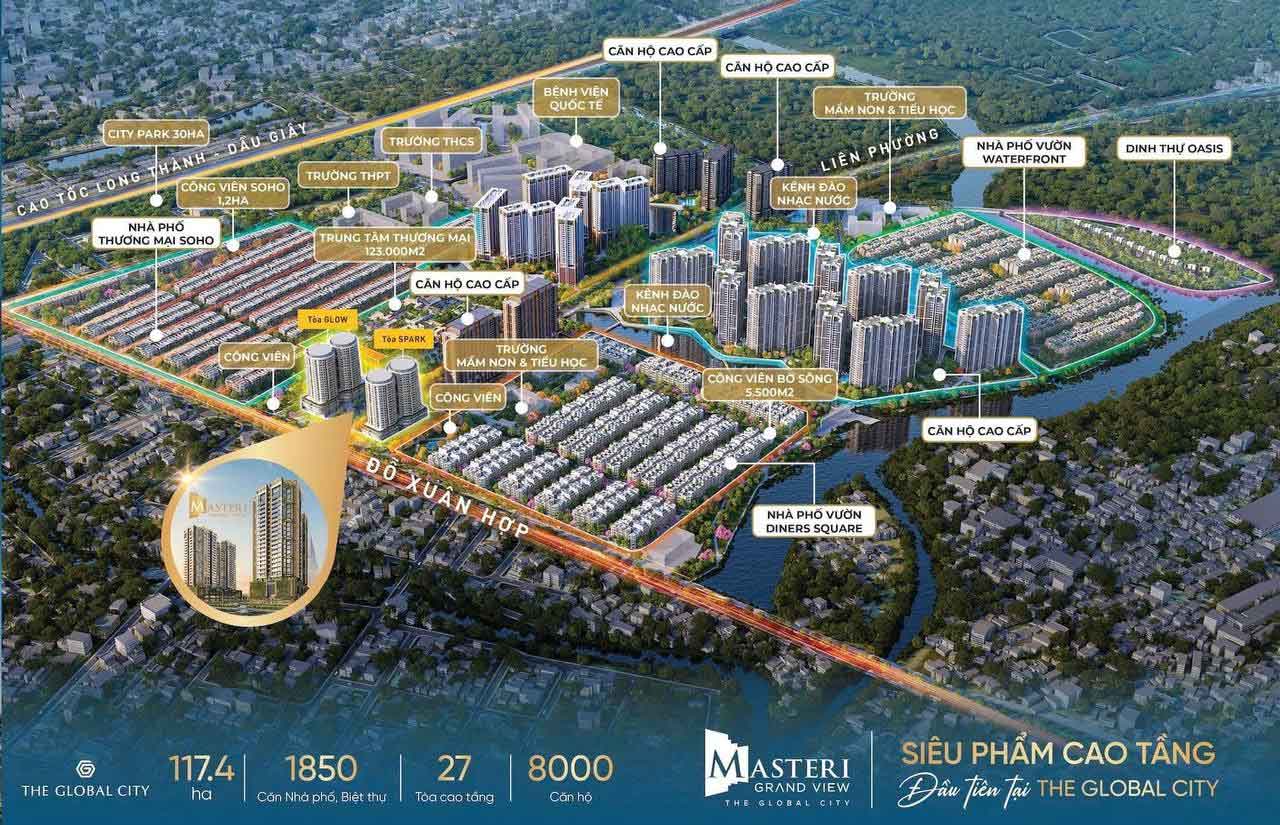 Phối cảnh dự án Masteri Grand View tại The Global City