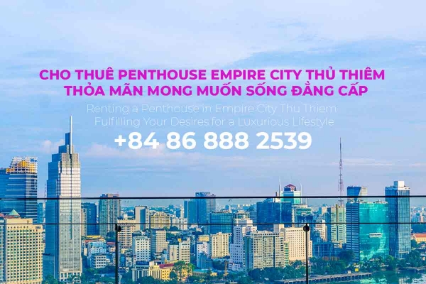 Cho thuê Penthouse tại Empire City Thủ Thiêm, bàn giao thô, diện tích 385m2, chỉ $5000/tháng.